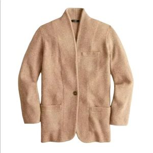 J Crew Cocoon sweater-blazer BA551 Heather mushroom